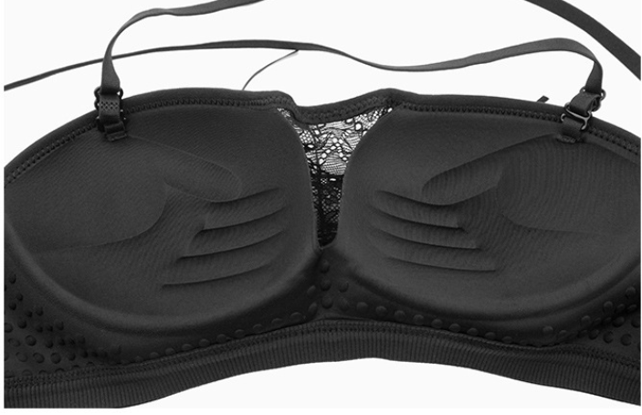 strapless invisible lace bra