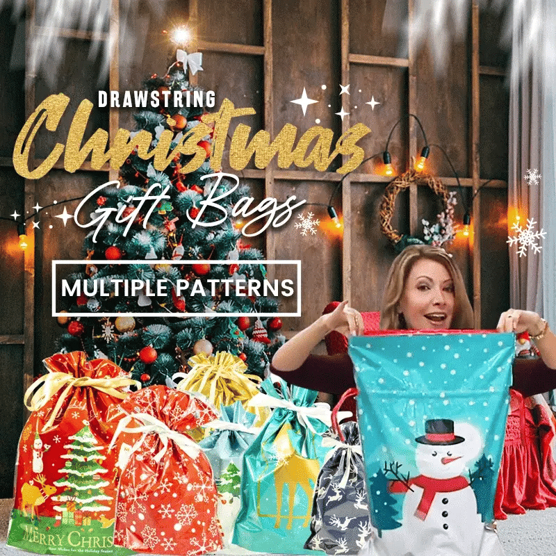 🎄50K+ Sold 🔥 Christmas Sale 49% OFF 🎁 Biodegradable Drawstring Christmas Gift Bags 🎅