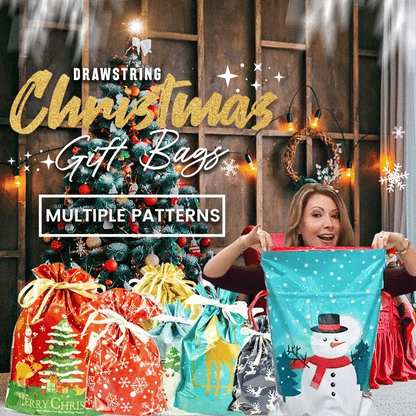 🎄50K+ Sold 🔥 Christmas Sale 49% OFF 🎁 Biodegradable Drawstring Christmas Gift Bags 🎅