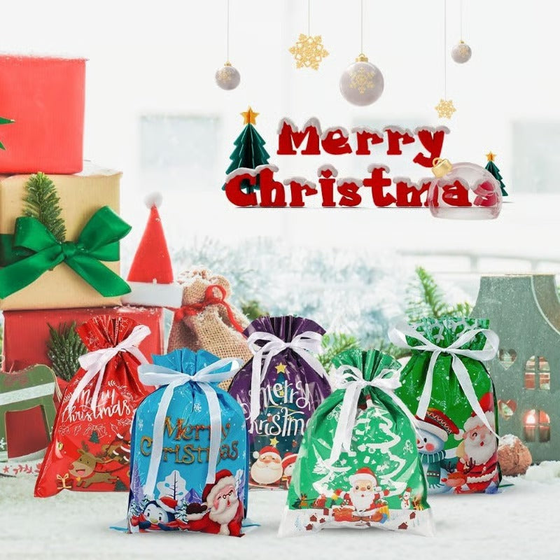🎄50K+ Sold 🔥 Christmas Sale 49% OFF 🎁 Biodegradable Drawstring Christmas Gift Bags 🎅