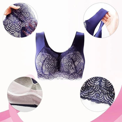 [🎁Exclusive discount store of Mother's Day🎁 ]Stretch Full-Figure Seamless Lace Trim Bra-🔥Buy 2 SAVE 10% & FREE SHIPPING