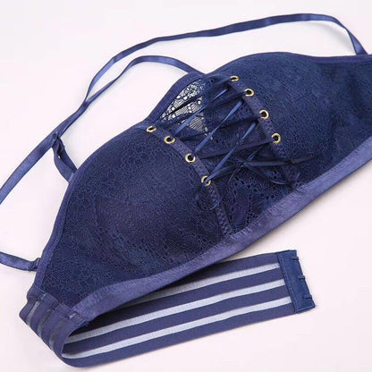 strapless invisible lace bra